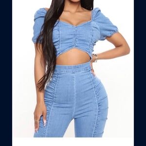 Denim bodysuit